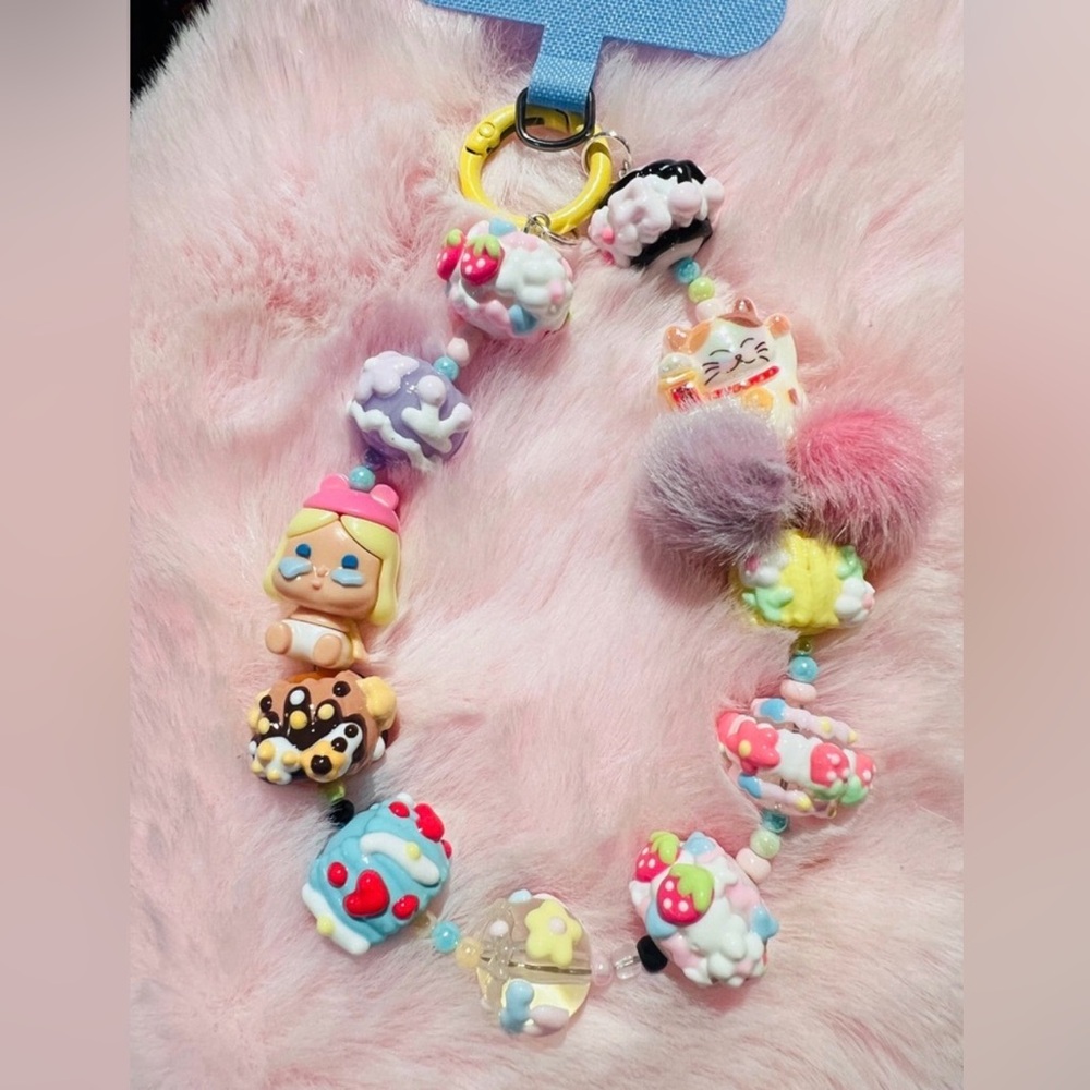 ❤️Colorful Beaded With Crybaby Charm Bag/Phone Charm ,Keychain